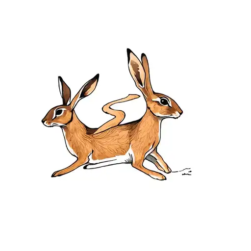 4 Hares Run Around A Tattoo For A Stake