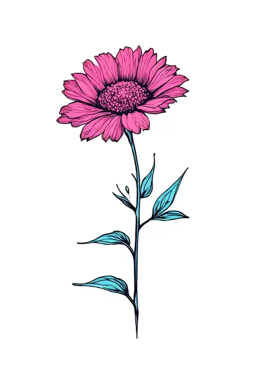 A Shaded Flower Growing