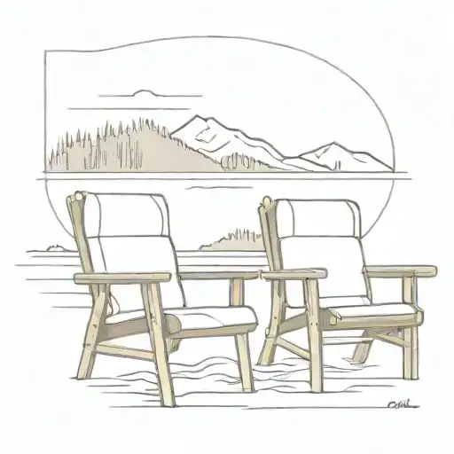 Camper Chairs Looking Over Lake