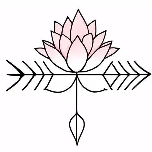 Arrow With Lotus Flower Head