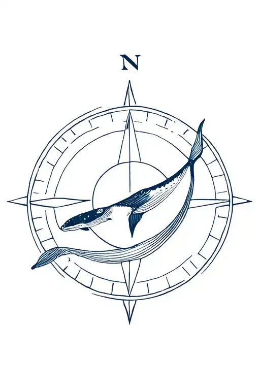 Sea Whale Compass Bts