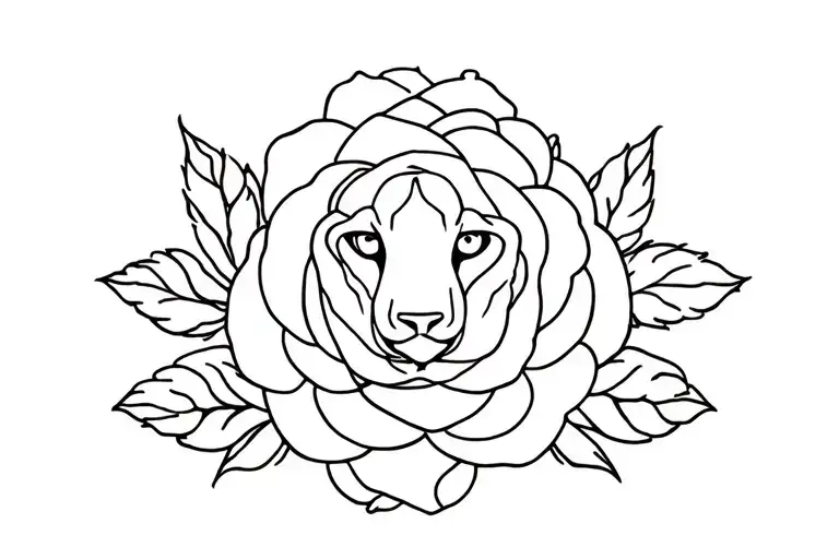 Leo Zodiac Sign And Rose Surrounded