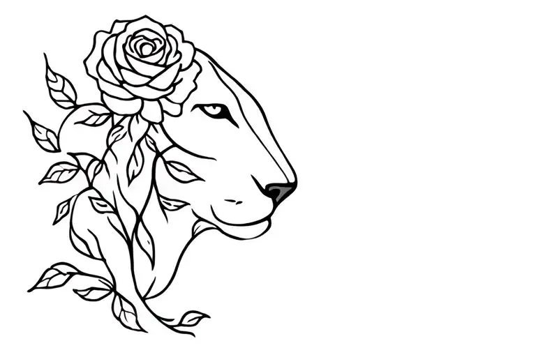 Leo Zodiac Sign And Rose Vine