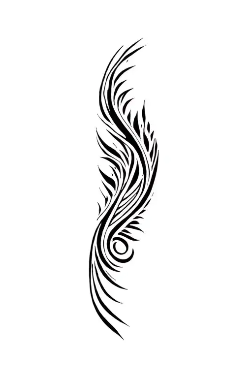 Polynesian Tribal Forearm Tattoo Simple