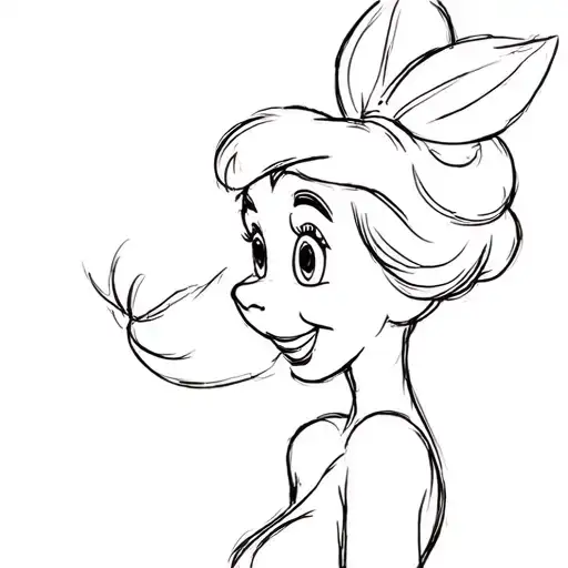Make A Sketch For A Tattoo With A Cartoon From Disney