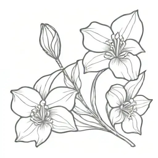 Lilly Of The Valleys Two Violets