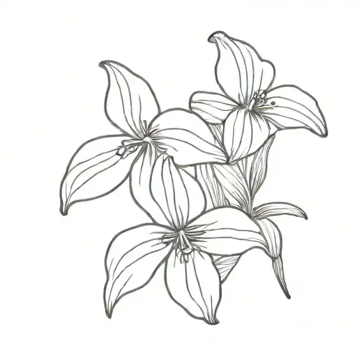 Lilly Of The Valleys Two Violets