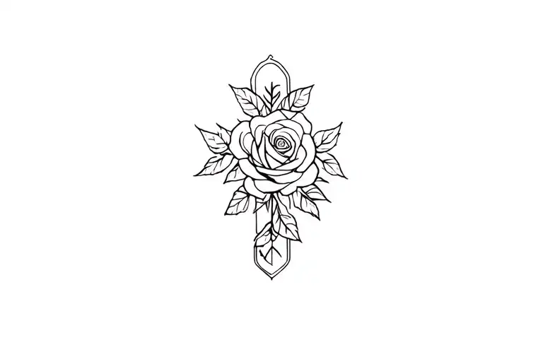 Cross And Roses