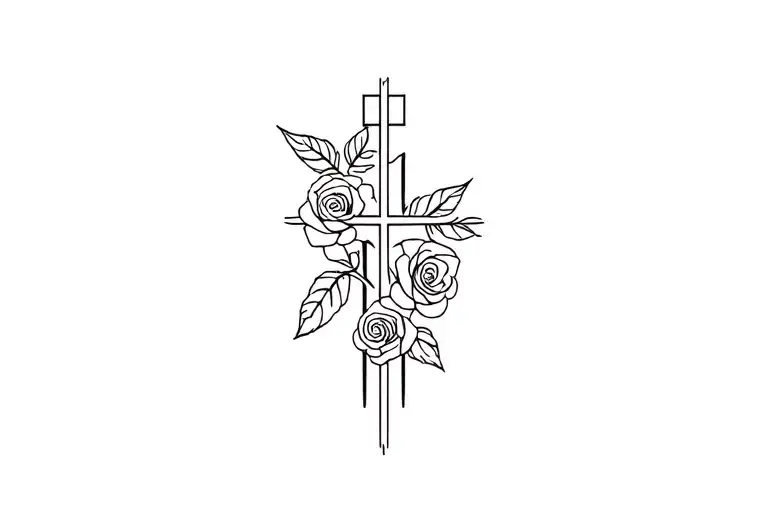 Cross And Roses