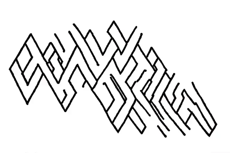 Trippy Zig Zag Pattern Curving Downward