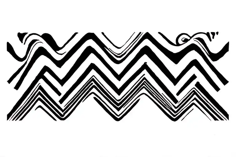 Trippy Curvy Zig Zag Pattern Inspired