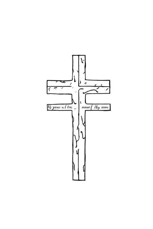 Rugged Cross With Verse Written