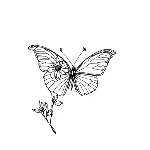 Black Girl Butterfly Flower Afro