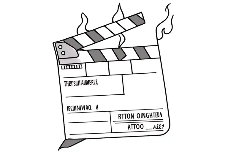 Clapperboard With Flame