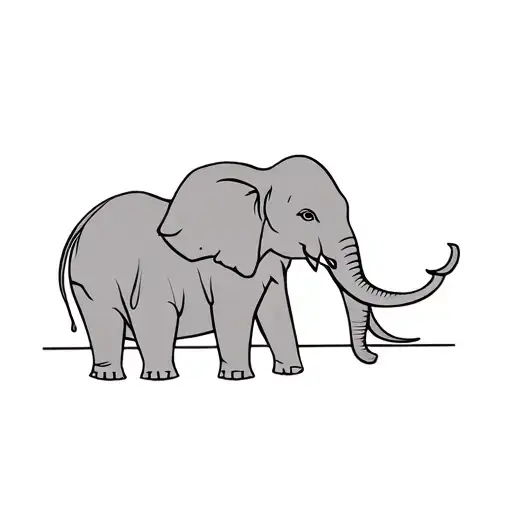 3 Elephants Sitting On Top Half