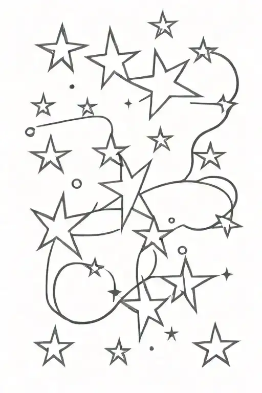 Stars And Patterns Coming From Them Smooth Lines