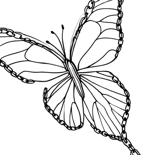 Butterfly With Chains Wrapped