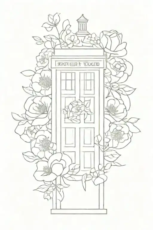 Doctor Who Tardis In Flowers
