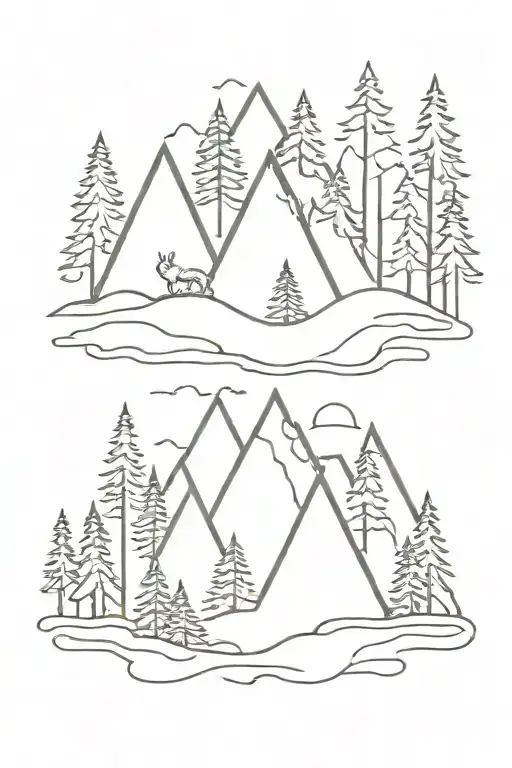 Twin Peaks Symbol And Forest
