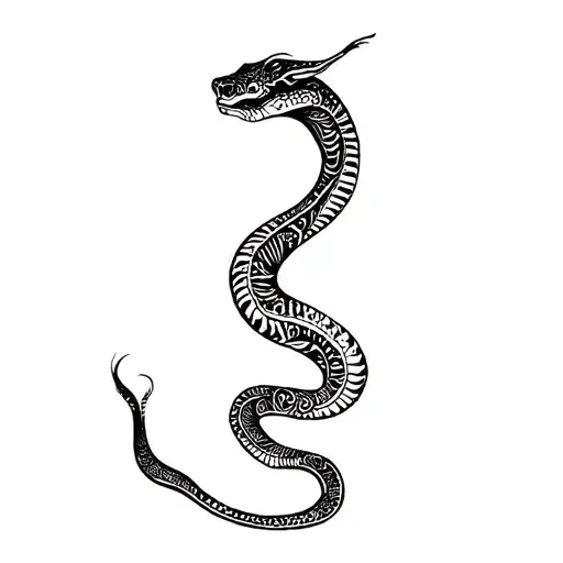 Henna Style Cobra Snake Wrapped