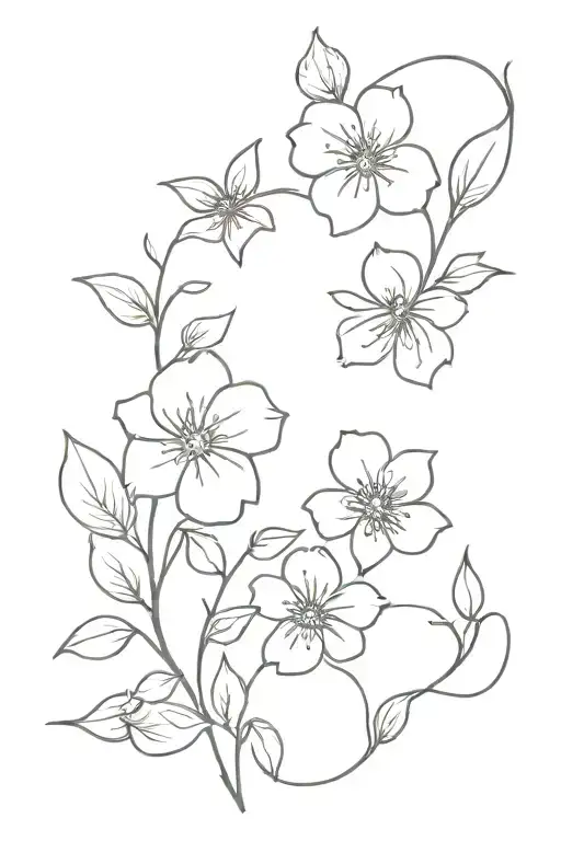 A Tattoo With Flowers From January May July September November And Add In Little Leaves