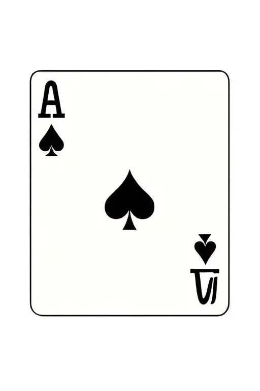 Ace Card With A J Card Behind