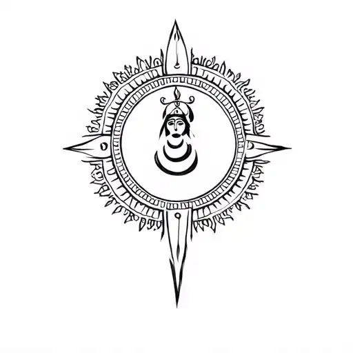 Small Tattoo Designs For Capricorn Man With Symbol Representing Lord Ayyappa And Lord Shiva