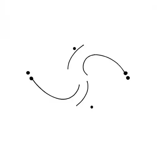 3 Dots And 2 Semi Circle Lines