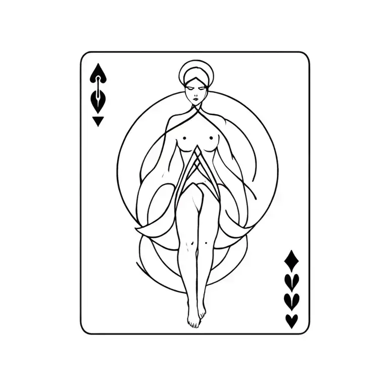 Symbols Of Female Strength Tarot Card