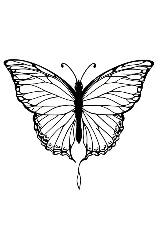 Half Bull Half Butterfly Wing