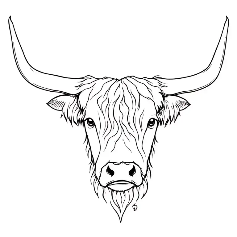 Highland Cow Head