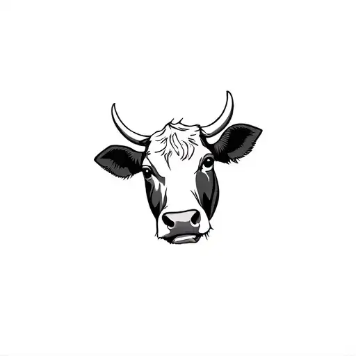 Cartoon Cow Head