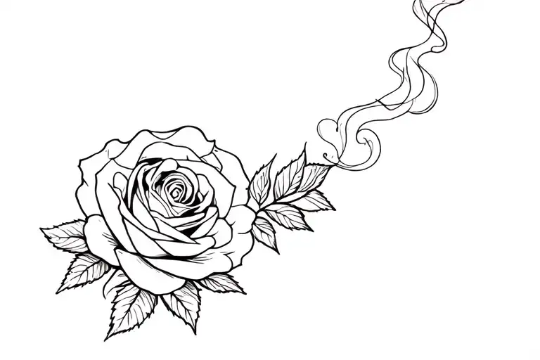 Roses And A Line Of Smoke