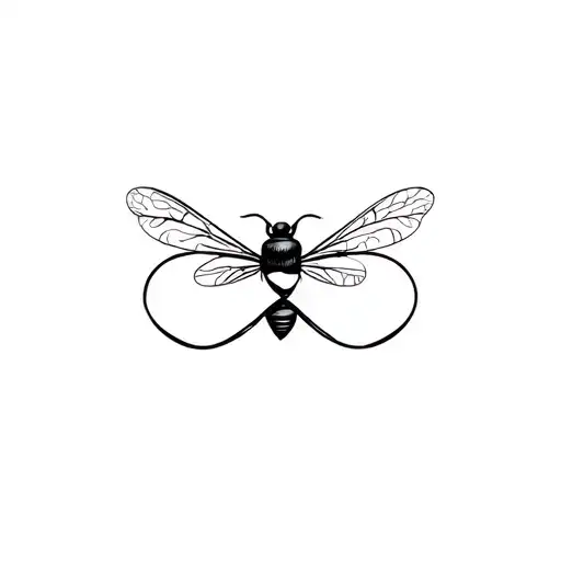 Bee And Infinity Symbol