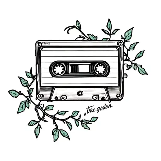 Cassette Tape With The Words The Garden On It And A Vine Wrapped Around It