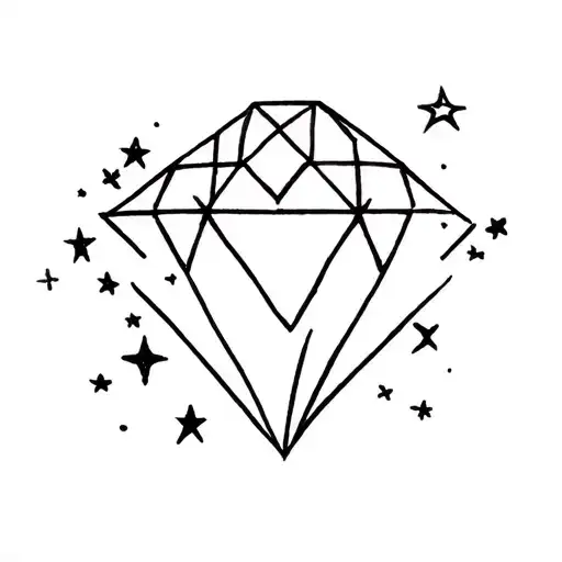 Diamond And Stars Scattered