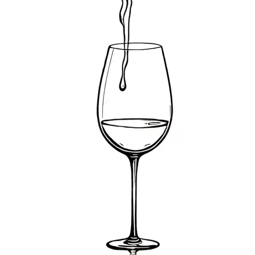 Glass Of Wine Dripping