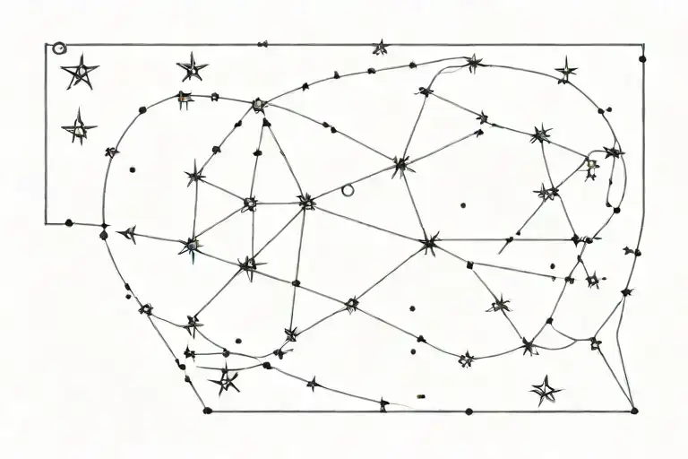 Sagittarius Constellation With Unique Stars