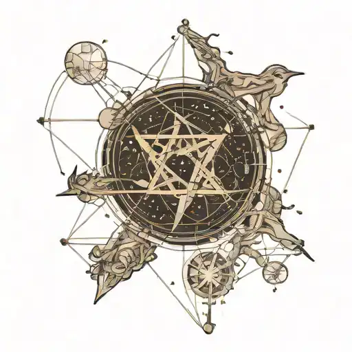 Sagittarius Intertwined With Webs Deep In Space