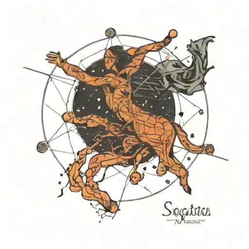 Sagittarius Intertwined With Webs Deep In Space