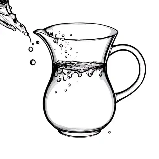 Water Tilts Out Of Jug