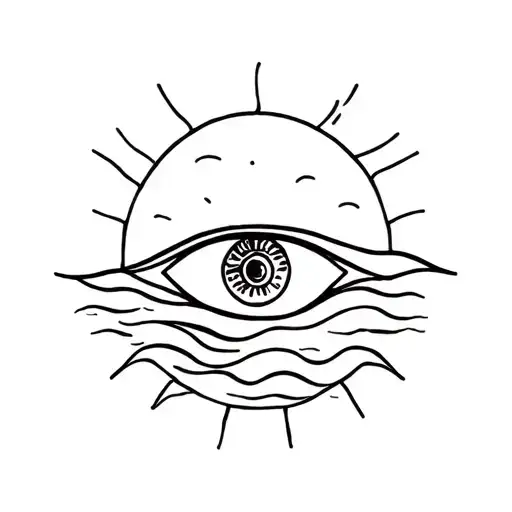 Sun Eye With River