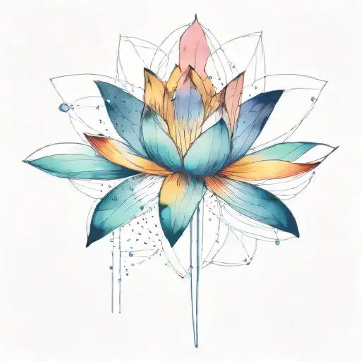 Space And Lotus Flower