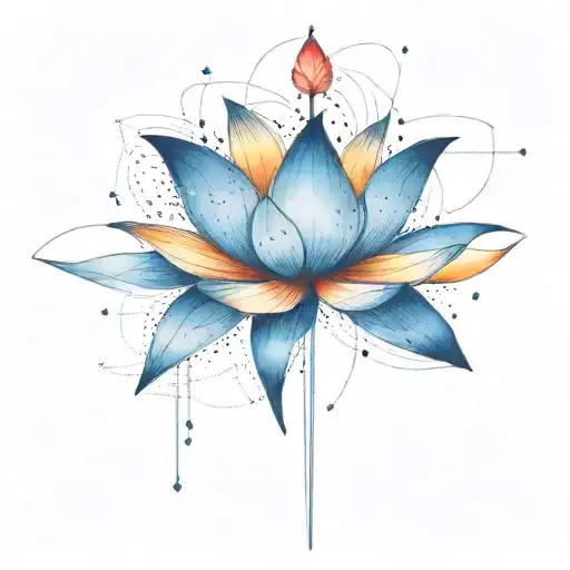 Space And Lotus Flower
