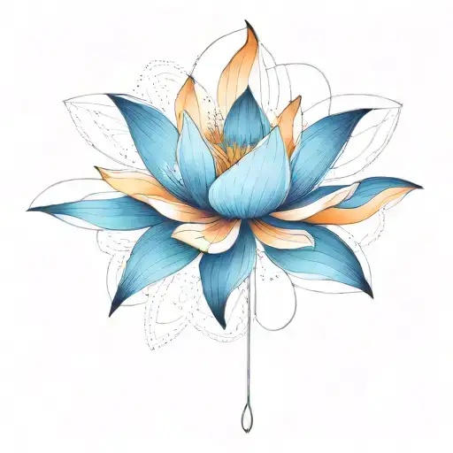 Space And Symmetric Blooming Lotus Flower
