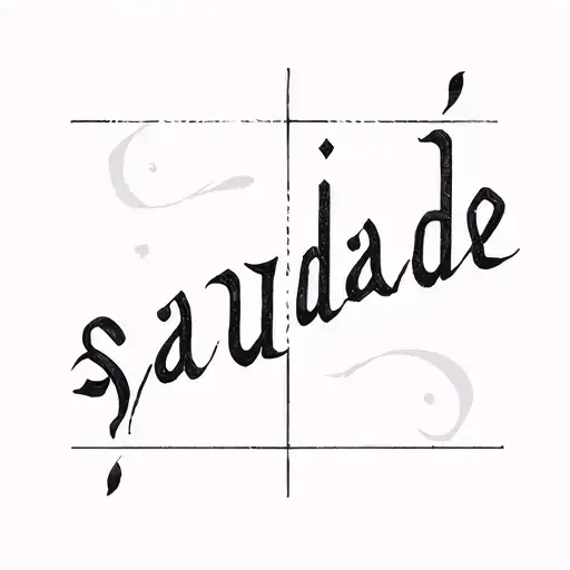 Portuguese Tiles And Saudade Inscription