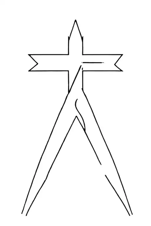 Christian Physics Cross Fineline Tattoo Design More Feminine