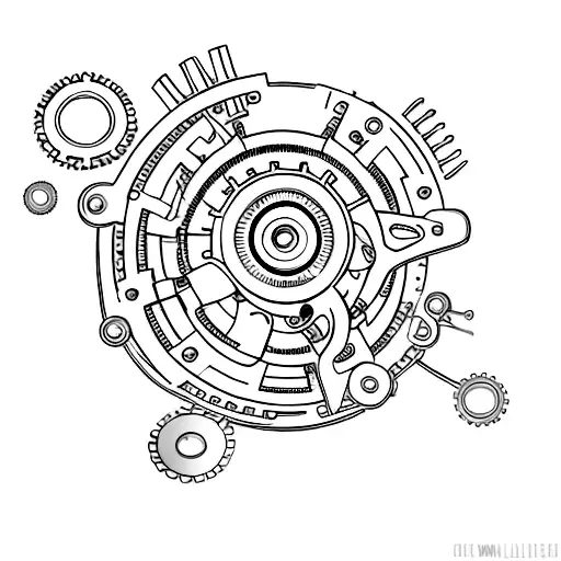 A Motorcycle Engine With Gears Made Of Money