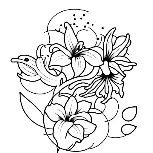 Lily With Tiny Fairies