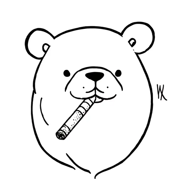 Cigarette And Bear